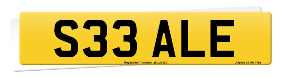 Registration number S33 ALE